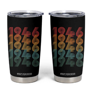80th Birthday Tumbler Cup Vintage 1946 Retro 80 Years Old Birthday TS11 Black Print Your Wear