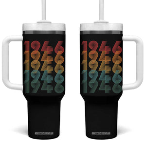 80th Birthday Tumbler With Handle Vintage 1946 Retro 80 Years Old Birthday