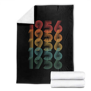 70th Birthday Throw Blanket Vintage 1956 Retro 70 Years Old Birthday