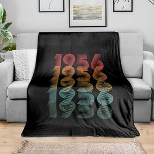 70th Birthday Throw Blanket Vintage 1956 Retro 70 Years Old Birthday