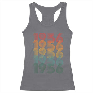 70th Birthday Racerback Tank Top Vintage 1956 Retro 70 Years Old Birthday