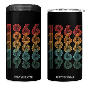 60th Birthday 4 in 1 Can Cooler Tumbler Vintage 1966 Retro 60 Years Old Birthday TS11 One Size: 16 oz Black Print Your Wear