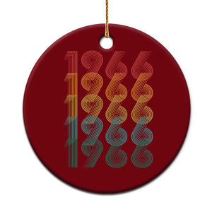 60th Birthday Ceramic Ornament Vintage 1966 Retro 60 Years Old Birthday