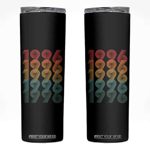 30th Birthday Skinny Tumbler Vintage 1996 Retro 30 Years Old Birthday TS11 Black Print Your Wear