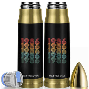 40th Birthday Bullet Tumbler Vintage 1986 Retro 40 Years Old Birthday
