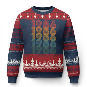 40th Birthday Ugly Christmas Sweater Vintage 1986 Retro 40 Years Old Birthday TS11 Navy Red Print Your Wear