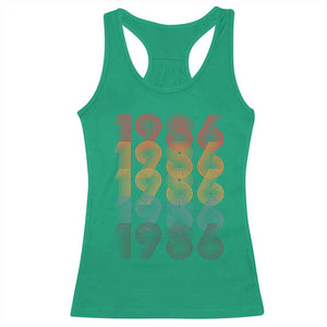 40th Birthday Racerback Tank Top Vintage 1986 Retro 40 Years Old Birthday TS11 Irish Green Print Your Wear