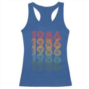40th Birthday Racerback Tank Top Vintage 1986 Retro 40 Years Old Birthday TS11 Royal Blue Print Your Wear
