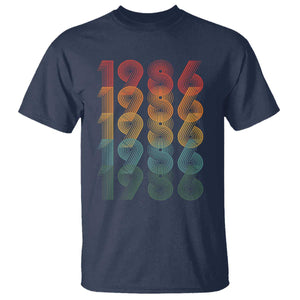 40th Birthday T Shirt Vintage 1986 Retro 40 Years Old Birthday TS11 Navy Print Your Wear