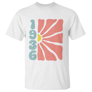90th Birthday T Shirt Vintage 1936 Boho Flowers 90 Years Old Birthday