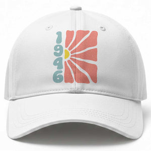 80th Birthday Baseball Cap Vintage 1946 Boho Flowers 80 Years Old Birthday