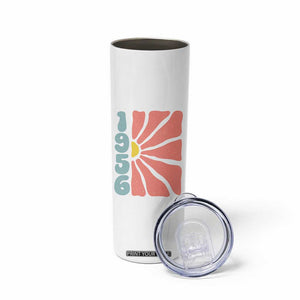 70th Birthday Skinny Tumbler Vintage 1956 Boho Flowers 70 Years Old Birthday