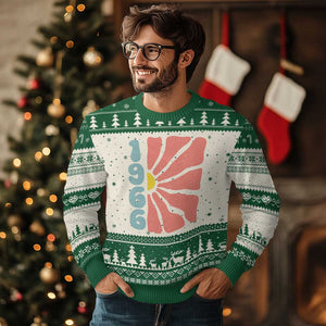 60th Birthday Ugly Christmas Sweater Vintage 1966 Boho Flowers 60 Years Old Birthday