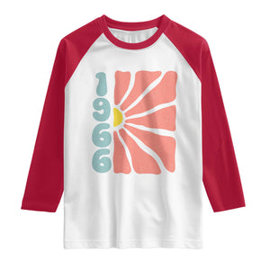 60th Birthday Raglan Shirt Vintage 1966 Boho Flowers 60 Years Old Birthday