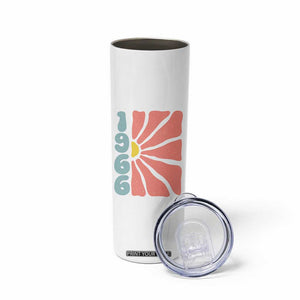 60th Birthday Skinny Tumbler Vintage 1966 Boho Flowers 60 Years Old Birthday