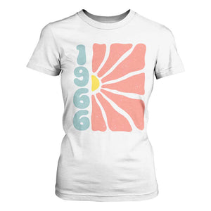 60th Birthday T Shirt For Women Vintage 1966 Boho Flowers 60 Years Old Birthday TS11 White Print Your Wear