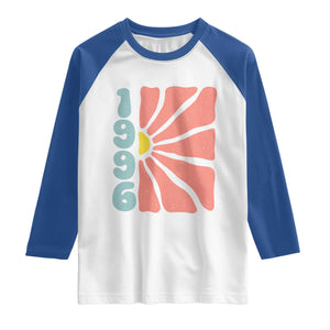 30th Birthday Raglan Shirt Vintage 1996 Boho Flowers 30 Years Old Birthday