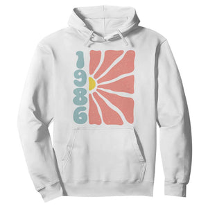 40th Birthday Hoodie Vintage 1986 Boho Flowers 40 Years Old Birthday