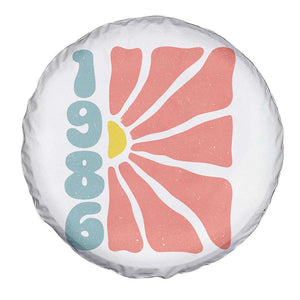 40th Birthday Spare Tire Cover Vintage 1986 Boho Flowers 40 Years Old Birthday