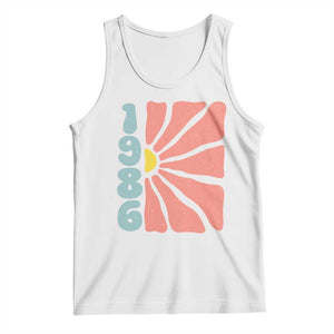 40th Birthday Tank Top Vintage 1986 Boho Flowers 40 Years Old Birthday
