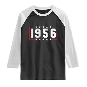 70th Birthday Raglan Shirt Vintage 1956 70 Years Old Birthday Stars And Stripes
