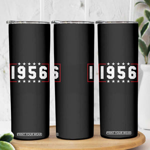 70th Birthday Skinny Tumbler Vintage 1956 70 Years Old Birthday Stars And Stripes