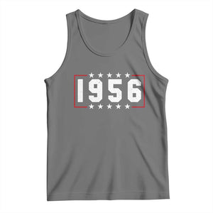 70th Birthday Tank Top Vintage 1956 70 Years Old Birthday Stars And Stripes TS11 Black Heather Print Your Wear