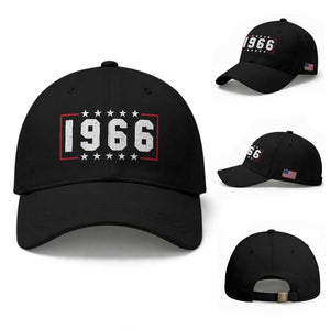 60th Birthday Baseball Cap Vintage 1966 60 Years Old Birthday Stars And Stripes