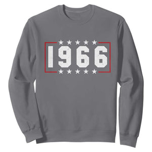 60th Birthday Sweatshirt Vintage 1966 60 Years Old Birthday Stars And Stripes TS11 Charcoal Print Your Wear