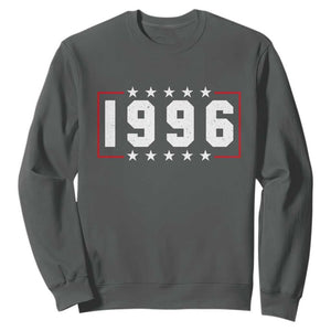 30th Birthday Sweatshirt Vintage 1996 30 Years Old Birthday Stars And Stripes TS11 Dark Heather Print Your Wear