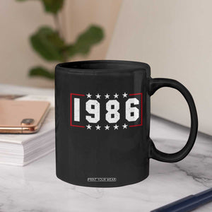 40th Birthday Coffee Mug Vintage 1986 40 Years Old Birthday Stars And Stripes