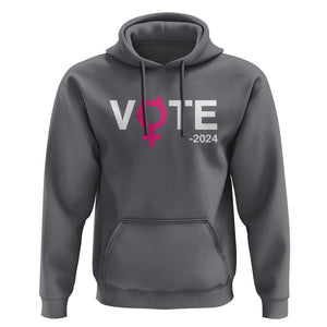 Funny Vote 2024 Hoodie Cat Woman Sign Harris President 2024 TS11 Charcoal Print Your Wear