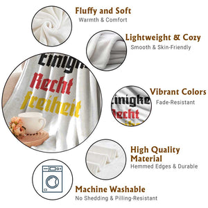 German Heritage Throw Blanket Einigkeit Recht Freiheit Germany Flag TS11 Print Your Wear