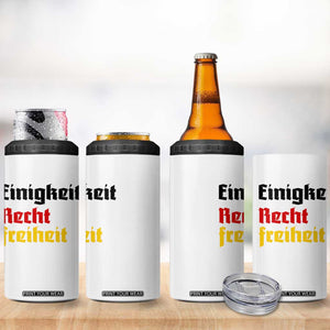 German Heritage 4 in 1 Can Cooler Tumbler Einigkeit Recht Freiheit Germany Flag TS11 Print Your Wear