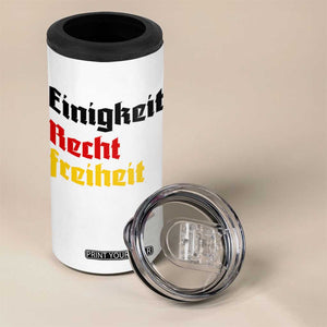 German Heritage 4 in 1 Can Cooler Tumbler Einigkeit Recht Freiheit Germany Flag TS11 Print Your Wear