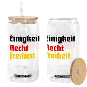German Heritage Glass Can Einigkeit Recht Freiheit Germany Flag TS11 Print Your Wear