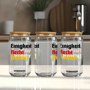 German Heritage Glass Can Einigkeit Recht Freiheit Germany Flag TS11 Print Your Wear