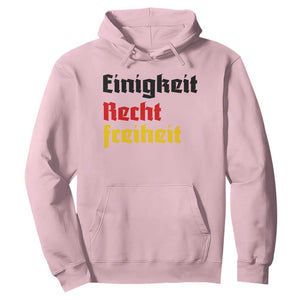 German Heritage Hoodie Einigkeit Recht Freiheit Germany Flag TS11 Light Pink Print Your Wear