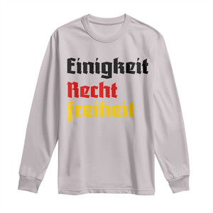 German Heritage Long Sleeve Shirt Einigkeit Recht Freiheit Germany Flag TS11 Ice Gray Print Your Wear