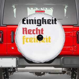 German Heritage Spare Tire Cover Einigkeit Recht Freiheit Germany Flag TS11 White Print Your Wear