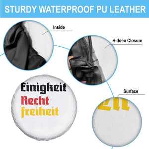 German Heritage Spare Tire Cover Einigkeit Recht Freiheit Germany Flag TS11 Print Your Wear
