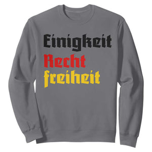 German Heritage Sweatshirt Einigkeit Recht Freiheit Germany Flag TS11 Charcoal Print Your Wear