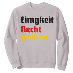 German Heritage Sweatshirt Einigkeit Recht Freiheit Germany Flag TS11 Ice Gray Print Your Wear