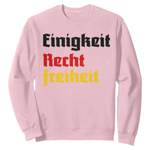 German Heritage Sweatshirt Einigkeit Recht Freiheit Germany Flag TS11 Light Pink Print Your Wear