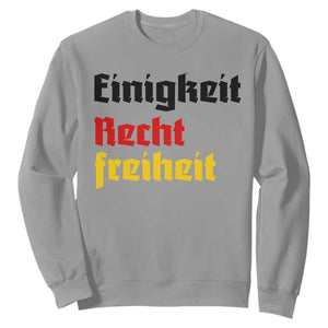 German Heritage Sweatshirt Einigkeit Recht Freiheit Germany Flag TS11 Sport Gray Print Your Wear