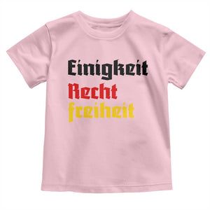 German Heritage Toddler T Shirt Einigkeit Recht Freiheit Germany Flag TS11 Light Pink Print Your Wear