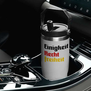 German Heritage Flip Straw Tumbler Einigkeit Recht Freiheit Germany Flag TS11 Print Your Wear
