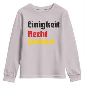 German Heritage Youth Sweatshirt Einigkeit Recht Freiheit Germany Flag TS11 Ice Gray Print Your Wear