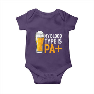 Funny My Blood Type Is IPA Baby Onesie IPA Beer Drinking TS11 Purple Print Your Wear