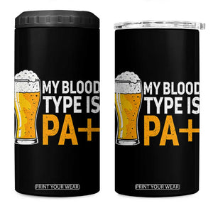 Funny My Blood Type Is IPA 4 in 1 Can Cooler Tumbler IPA Beer Drinking TS11 One Size: 16 oz Black Print Your Wear